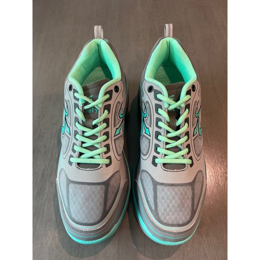 Gravity Defyer G-Defy Ion Grey Mint Green VersoShock Walking Shoes Womens 10
